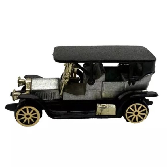 Vauxhall Die-cast Classic Car #S8032 Grey Model Gold Wheels Hong Kong Vintage - Picture 1 of 12